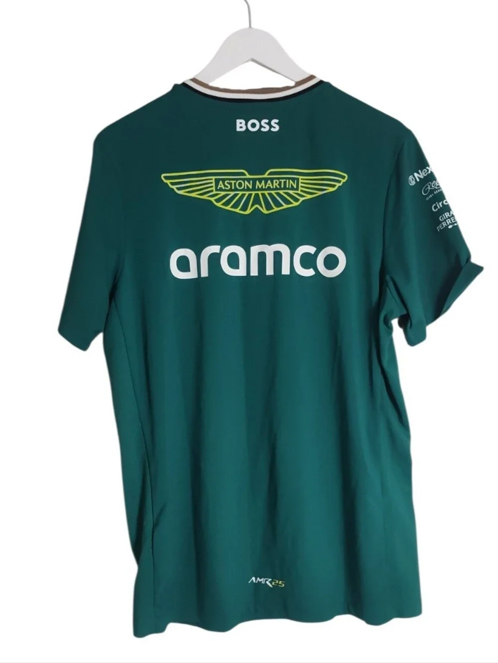 Green Aston Martin Aramco F1 2024 BOSS Men’s Team Racing T-Shirt